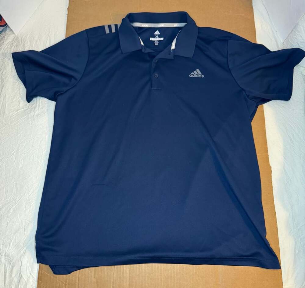 Adidas Golf Polo Shirt Size XL Navy Blue Performance